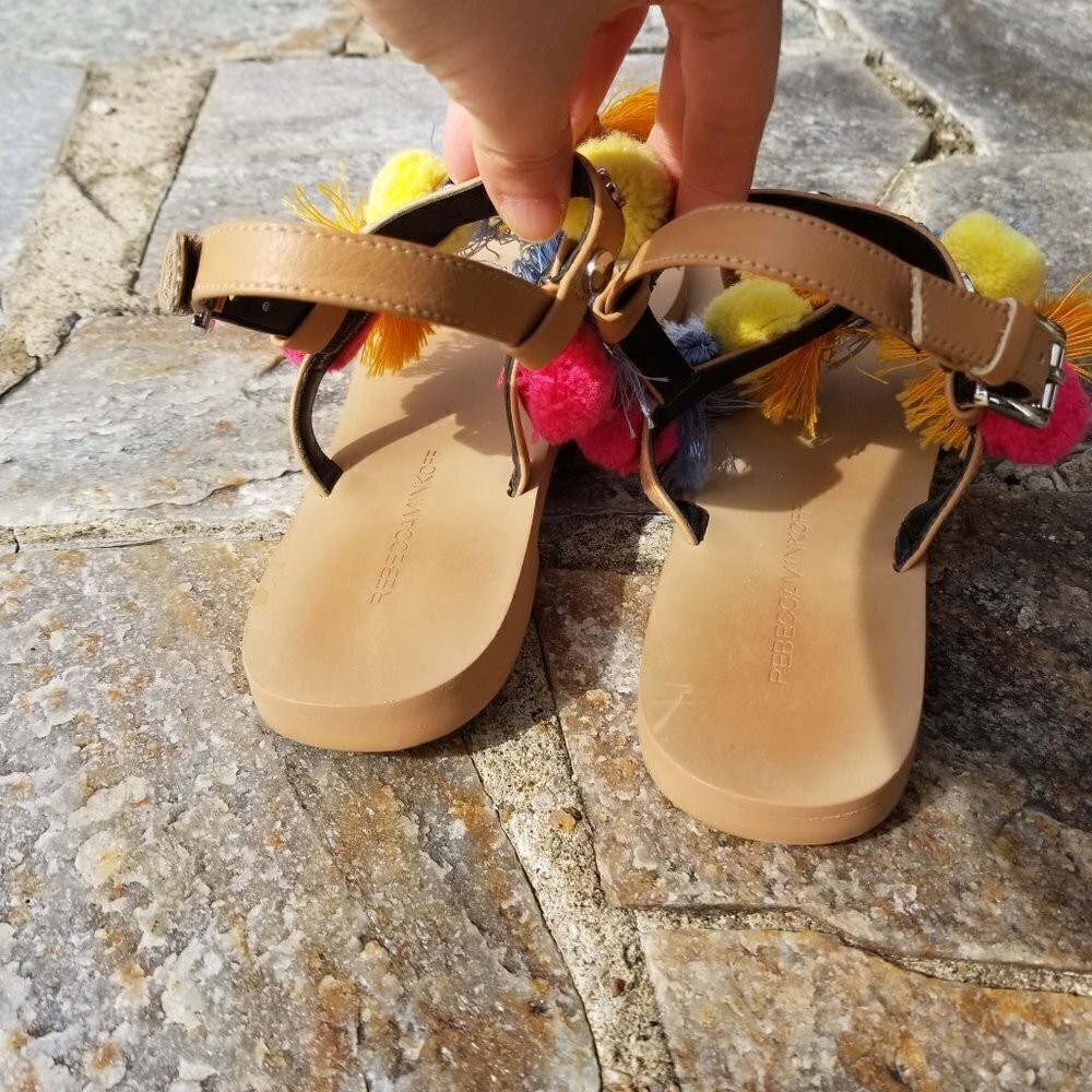 Rebecca Minkoff Estelle Studded Pom Pom Sandals 7 - Picture 9 of 13